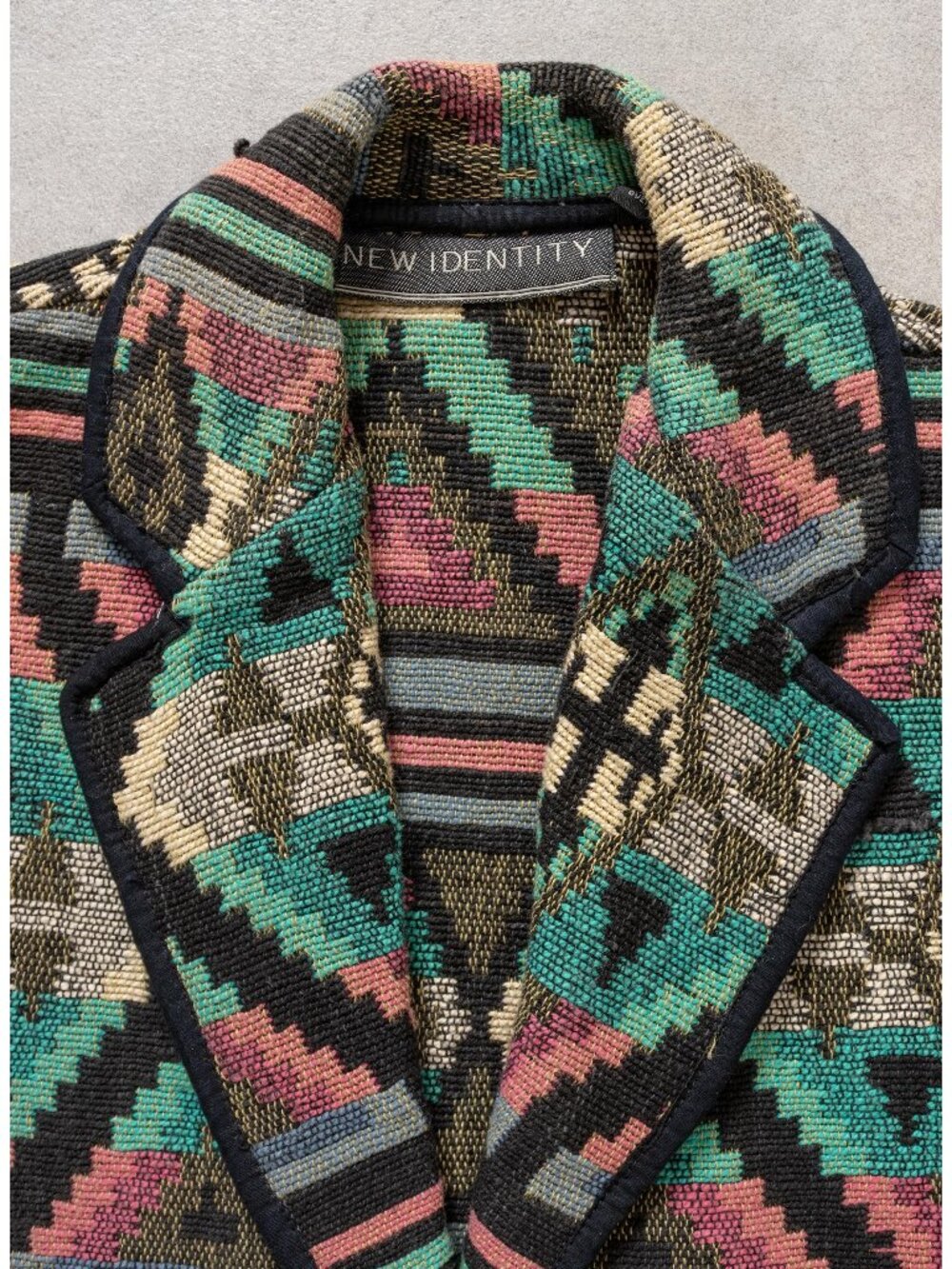 WOVEN COTTON SOUTHWESTERN Cropped Jacket Festival Coat / Medium - Picture 8 of 10